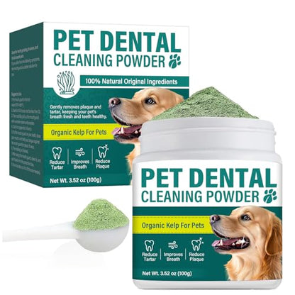 Dog Teeth Cleaning Powder Effective Dog Dental Powder Pet Oral Care for Remove Plaque Tartar Stains Improve Dog Breath Freshener Suitable for Small Medium Large Dogs01