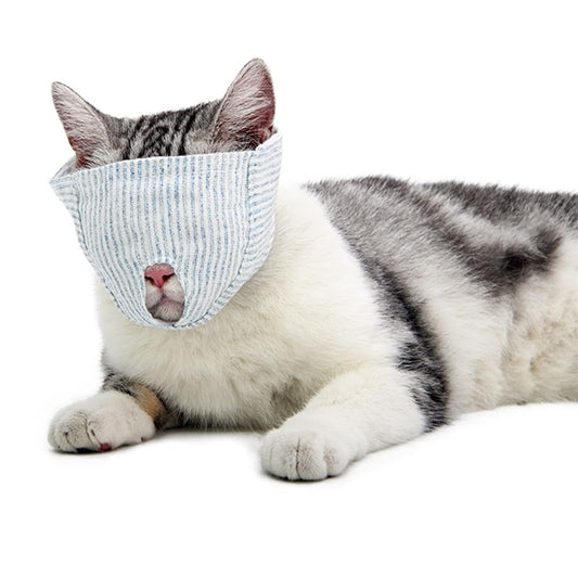 Cat Muzzle Breathable Cat Mouth Guard Anti Bite Anti Meow Cat Grooming Muzzle for Grooming Nail Trimming
