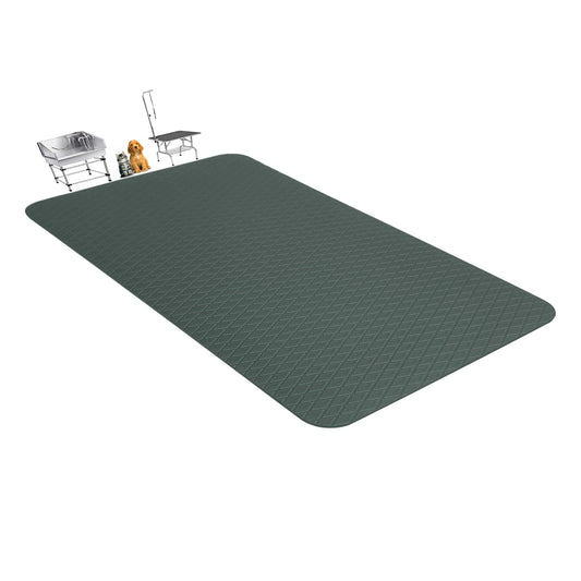 Seagull Comfortable Pet Grooming Mat Soft Non Slip (314" x195) Grooming Table Mat Dog Bath Mat Pet Vet Mat Dog Cage Mat Olive